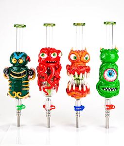 Vintage Monster Nectar Collector Dab Hookah Straw Smoke Accessory Smoking Pipes Original Factory Direct Sale kan sätta kundlogotyp av DHL UPS CNE