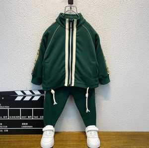 abiti firmati per bambini ragazzo Set di abbigliamento cardigan a strisce riflettenti pantaloni della tuta tute cappotto per bambini primaverili