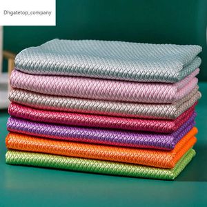 New 1 10PCs Microfiber Glass Polishing Rags Fish Scale Cloth Cleaning Towel For Kitchen Windows Car Mirrors Wiping Home Tools Towel