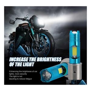 Araba DVR Diğer Otomatik Elektronik Yüksek Güçlü LED Motosiklet Işığı BA20D P15D H4 Farlar BBS PARÇALARI HI/LO Işın Lens Moto Accesso DHNDM için