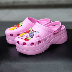 Sandali 2023 Pantofole da donna estive Piattaforma Fashon Scarpe da giardino all'aperto Piscina femminile Infradito da bagno Ciabatte Beac Y2302