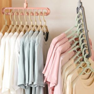 Hangers Racks 1/2pcs Magic Multi-port Support hangers for Clothes Drying Rack Multifunction Plastic Clothes rack drying hanger Storage Hangers T230224