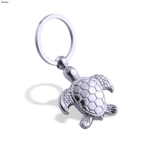 Nyckelringar Fashion Tortoise Key Chain Personality Animal Pendant Car Key Holder Simulation Sea Turtle Keychain Bag Charm Accessor
