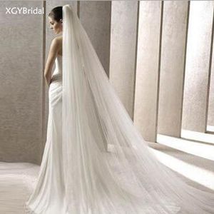 Bridal Veils Arrival White Wedding Veil 3 Meters Long Muti-Layer Soft Net Church-Style Tail Accessories With Hair Comb Polyester