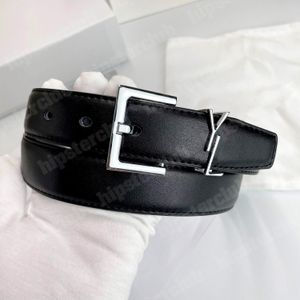 Belt111 Elts S Buckle Belt للنساء من الجلد الأصلي 3 سم عرض جودة عالية الرجال