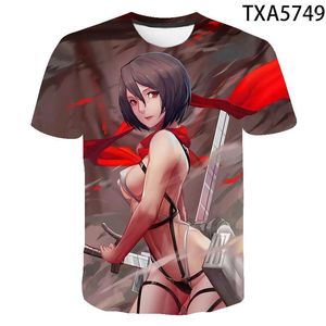 Men's T Shirts 2023 Attack Cartoon 3D Casual T-shirt Boys Girls Children Fashion Street Clothing Printed Women's T-shirts