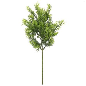 Decorative Flowers Artificial Flower Simulation Pine Branch Christmas Tree Accessories Indoor Ornaments Wire Plastic Home Garden Decoration