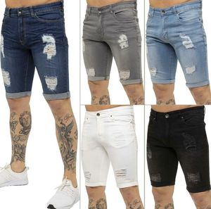 Męskie szorty Summer Fashion swobodne szczupłe fit męskie krótkie dżinsy cholerne elastyczne dżins dla człowieka