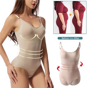 Damen Shapers Tanga Body Tummy Control Bauchschneider Shapewear Compress Spaghetti Strap Bodysuits Compression Suits