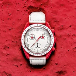 Zegarki Księżyc Watch Air King Bioceramic Moonswatch Designer Mens Luksusowy ruch ceramiczny Montre Limited Edition Master Wristwatches Quarz Chronograph