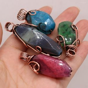 Pendant Necklaces Natural Stone Dragon Pattern Agate Irregular Winding For Jewelry MakingDIY Necklace Earring Accessories Charm Gift Party