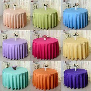 Table Cloth 1 Piece 120 Inch Polyester Fabric Cover Round For Wedding Party Decoration Tablecloth Free DHL