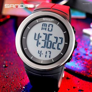 Wristwatches Sturdy Big Digital Men Metal Case Watches Mens 50M Waterproof Sport Watch Alarm Clock Electronic Wristwatch 10 Years LifeWristw
