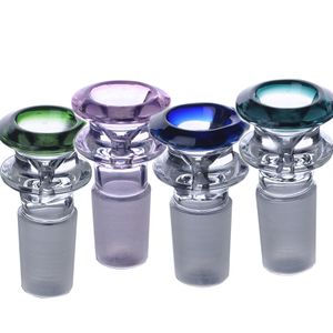 14 mm 18 mm Männlich dicke Farbrauchschale Stück Trockener Kräuterhalter Wasserglas Bongs Shisha zufällige Farbe