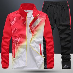 Tute da uomo Abbigliamento sportivo Uomo Primavera Autunno Set da 2 pezzi Tuta sportiva da uomo Giacca Pantalone Tuta da uomo Stampa moda maschile Tuta taglia L5XL 230224