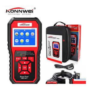 Ferramentas de diagnóstico OBD2 ODB2 SCANNER KW850 FL FUNÇÃO DIAGNÓSTICO DE CARRO OBD CÓDIGO DE MOTOR LEITOR CHEGA DROP MOVERCIMENTOS MOTORCYCLES VE DHT8P