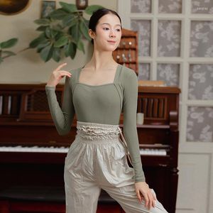 Stage Wear One Piece Spring Sweater Ballet Top For Women Adult Dance Costume Outfit Girls Gymnastic Leotard Clothes