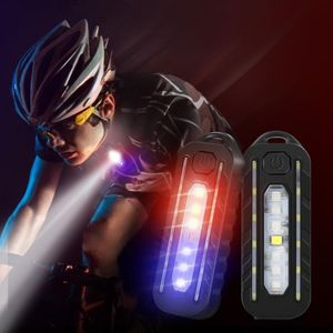 Flashlights Torches USB Recharge LED Work Light Keychain For Shoulder Clip Lights Warning Flashing Outdoor Lamp