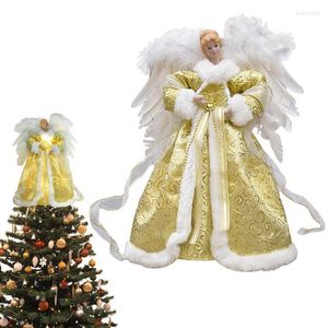 Weihnachtsdekorationen Engel Ornamente für Baumobert Gold Angels Weiße Vorräte Garten Home Office Süßes