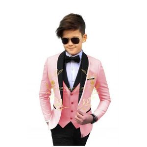 Clothing Sets Boys Suit Jacket White Wedding Tuxedo Kids Blazer Pants Piece Fashion Clothes ShawlLapel Boys Clothes 4yrs To 12yrs Boys Suit