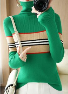 2023 Wiosna jesień Nowe mody żółwiowe swetry szyi szczupły sukienka z długim rękawem.