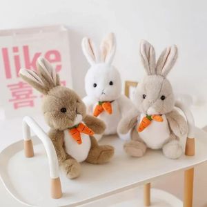 Bonito conejo de rábano, muñeco de peluche, almohada para siesta de oficina, cojín cómodo para el hogar, regalo de decoración, 25cm E19