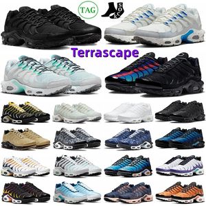 Terrascape Plus TN Tênis de Corrida Masculino Phantom Sea Glass Castanho Borgonha Preto Limão Verde Menta Azul Marinho Creme Branco Beterraba Escuro Chaussures Tns Tênis Feminino Masculino