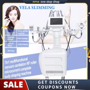 新しいVela Roller RF Slimming Treatment Face Rifting Wrinkle除去キャビテーション真空レーザーボディシェーピングマシン