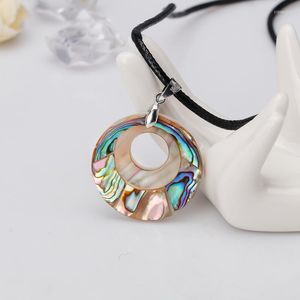 Pendant Necklaces 5Pcs/Lot Promotion Natural Shell Round/Water Drop Necklace For Wonen Bright Colour Style Personality Fashion