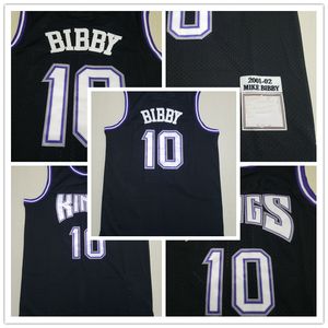 Mike Bibby 10 Jersey 2001-02 Maglie nere Basketball Uomo Maglia cucita S-XXL Mix Match Order