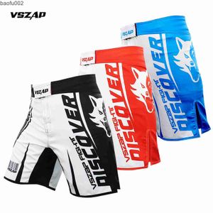 Męskie szorty walczące mecz szorty treningowe MMA Thai Boxing Sports Fitness Speed ​​Dry vszap Fight Pants Men Summer W0224