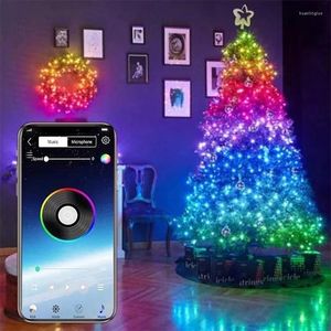 Christmas Decorations Tree Decoration Lights Customized Smart Bluetooth LED Personalized String Light App Remote Control Drop