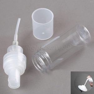 Storage Bottles 1pc 40Ml Foam Bottle Foaming Refillable 2 Colors Pump Soap Mouss Liquid Dispenser Caontainers With Cap