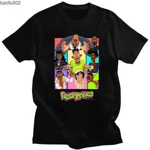 Męskie T-shirty Męskie T-shirty Modne Przybycie Niesamowite T-shirty Fresh Prince of Bel Air Homme Casual Oversited Ubrania Tee Roupas Masculinas W0224