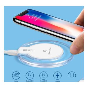 Altro Caricabatterie per auto wireless Qi per auto per telefono Xs Max Xr Led Usb Ios Ricarica Galaxy S8S9 Plus Fast Drop Delivery Cellulari Dhr6Z