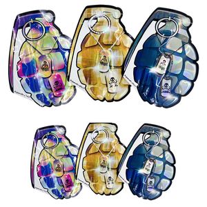 Laser Unique Flower Mylar Bags 3.5g 7.0g Smell Proof Zipper Lock Package For Dry Herb Pouch Deodorant Resealable Plastic Case Grenade Shape