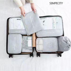 Storage Bags Travel Luggage Bag Suitcase Clothes Shoes Toiletries Organizer Pouch Set Waterproof Household Wardrobe Space Saving Pack