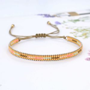 Länkkedja kelitch nya kvinnor charm armband miyuki frö pärlor handgjorda armband mode boho strand wrap bangles smycken gåvor grossist g230222