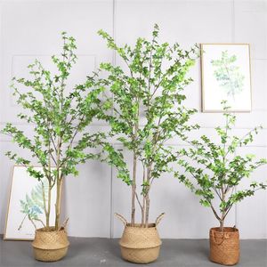 Decorative Flowers Japanese-style Simulation Hanging Bell Tree Artificial Landscape Floor-to-ceiling Potted Decoration Horse Drunk Wood