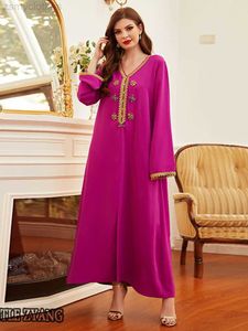 Abbigliamento etnico Caftano Marocain Abaya Dubai Turchia Islam Musulmano Arabo Abito lungo Abayas Caftani Abiti per donna Djellaba Robe Longue Femme