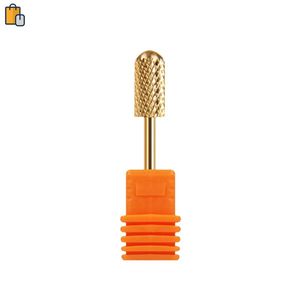 Nail Art Equipment 1pc Golden Carbide Drill Bits For Manicure Machine Accessories Cutter Pedicure 3/32" Electric Files W09