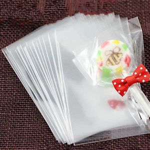Embrulhado de presente 100pcs pacote transparente doce lollipop suprimentos de embalagem biscoito saco de celofane saco pequeno gadget j230224