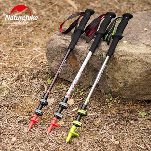 Trekking Poles Naturehike Alpenstocks Ultralight Trekking Folding Pole Walking Hiking sticks camping external lock Alpenstocks J230224