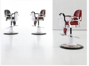 High-end children's haircut chair can lift and rotate cartoon children's haircut chair Trojan horse chair hairdressing chair. Salon furniture, salon barber chair.