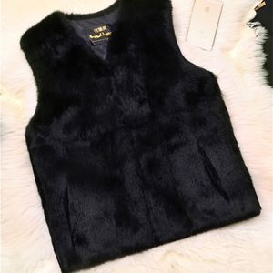 Men's Vests Real rabbit fur vest men's coat male thick grass integral skin Z410 230223