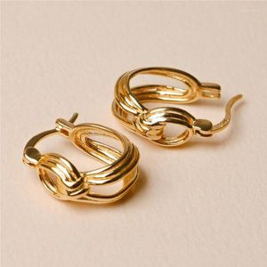 Hoop Earrings Silvology Genuine 925 Sterling Silver Handmade Tie A Knot For Women Openwork Korea Designer Fine Jewelry