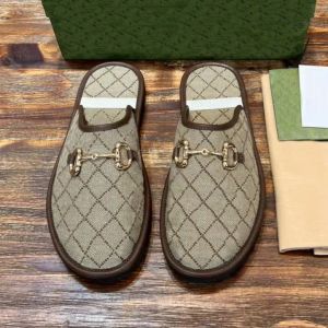 designer sandaler män slip-on sandal älskar parade elea tofflor canvas gummi sula låga häl mulor flip flops casual slitskor gåva för män halva glider kvinnor sandaler