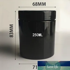 Üst düzey siyah Pet Plastik Kozmetik Kavanoz Şişeleri 50ml 60ml 80ml 100ml 150ml 200ml 250ml 500ml Kapaklarla İç Kapak Doldurulabilir BPA Bedava Sızıntı Proof