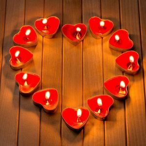 Ev Dekoru Dumansız Mum Parafin Balmumu Mum Düğün Teklifi Bar Çay Işık Mum Kullanım Kalp Yuvarlak Şekli
