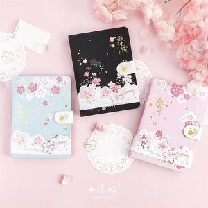 Notatniki przybycia Sakura Cherry Blossoms 112 Arkusze Kawaii Diary Journal Notebook Bullets Planner Notepad Escolar Papelaria Station275s